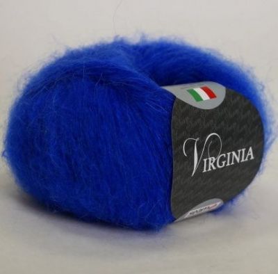 Пряжа SEAM VIRGINIA 38 королевский синийСостав: 30% мохер 40% акрил 30% нейлон; 25г/225м